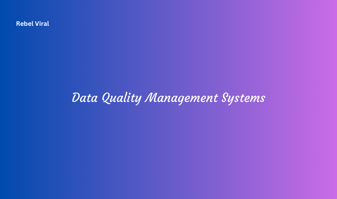 Data Quality Management Systems All You Need to Know