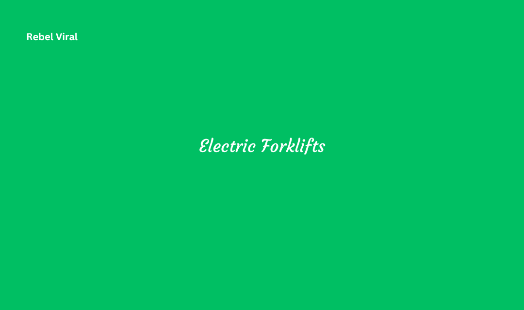 Electric Forklifts Features Options and Operating Controls